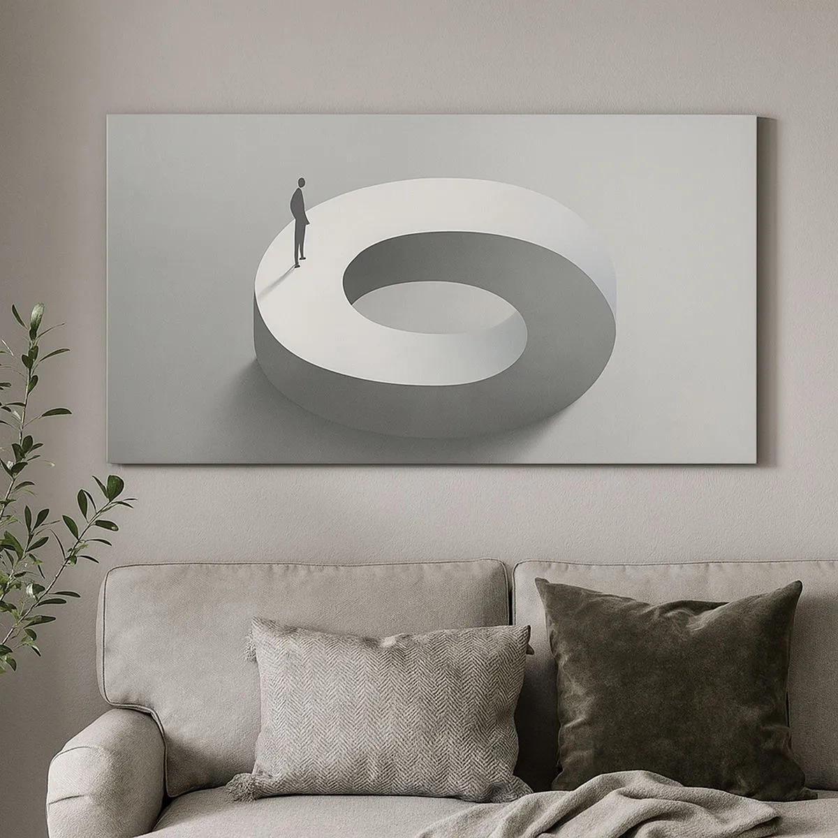 Impression sur toile - Image sur toile - Et sois intelligent ici - 100x40 cm