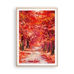 Affiche dans un chêne clair - Poster - Impression d'automne - 70x100 cm