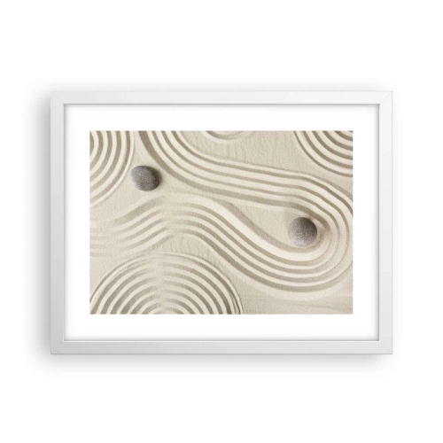 Affiche dans un cadre blanc - Poster - Touche de chaleur - 40x30 cm