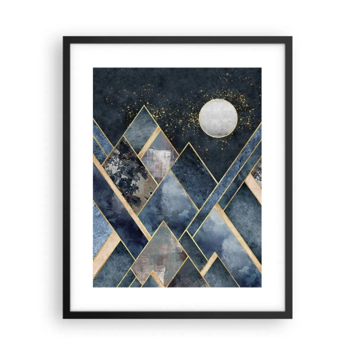 Affiche dans un cadre noir - Poster - Paysage géométrique - 40x50 cm