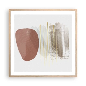 Affiche dans un chêne clair - Poster - Colonnade abstraite - 60x60 cm