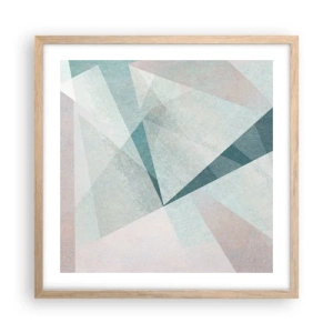 Affiche dans un chêne clair - Poster - Calme bien que dynamique - 50x50 cm