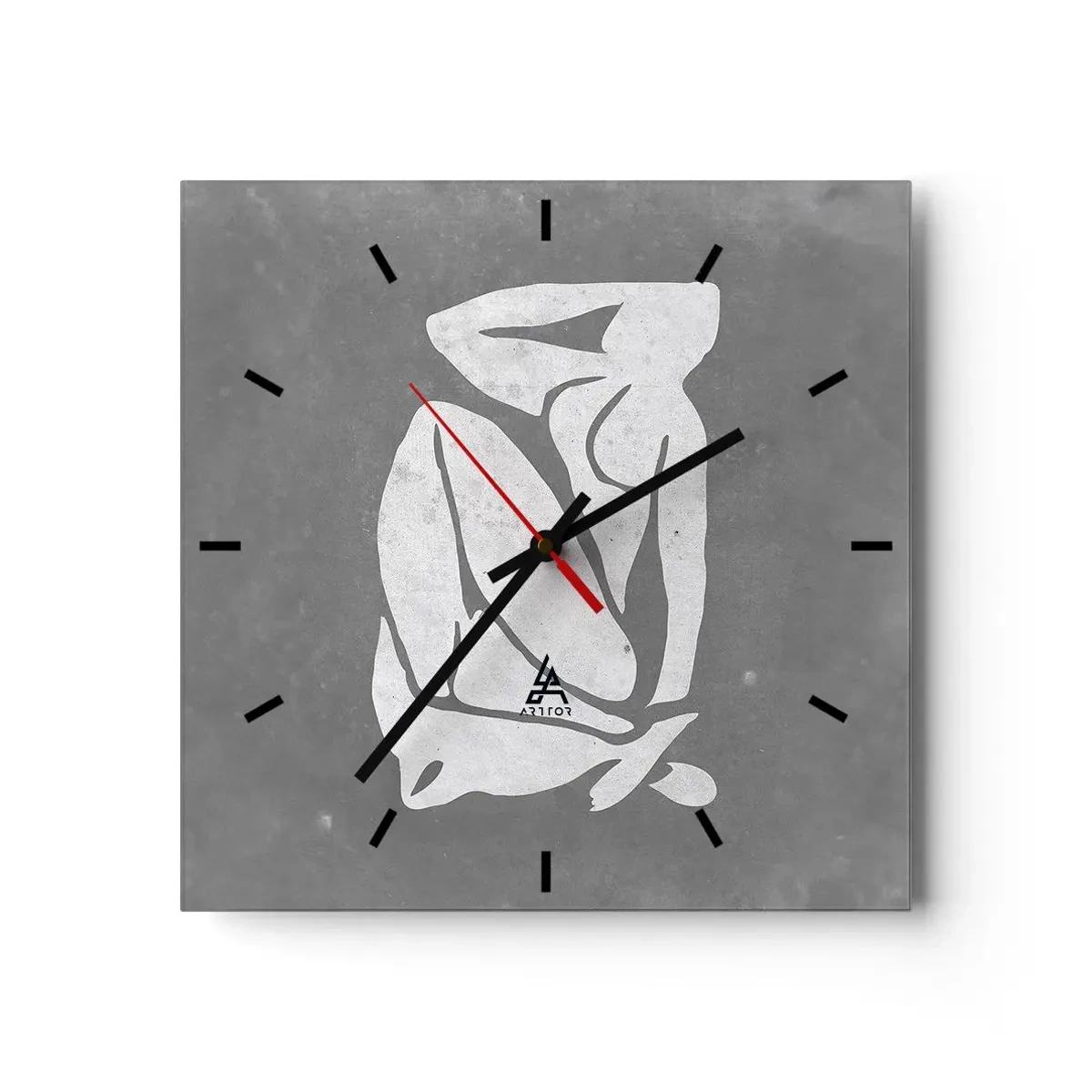 Horloge murale - Pendule murale - En pensée - 40x40 cm