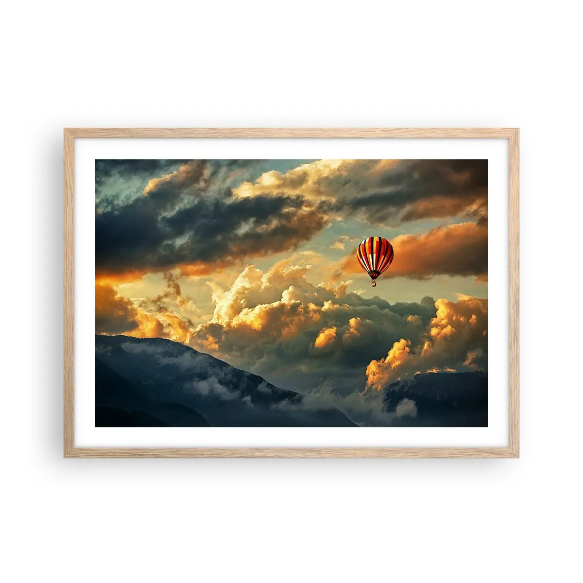 Affiche dans un chêne clair - Poster - Je vole parce que je veux - 70x50 cm