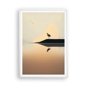 Affiche dans un cadre blanc - Poster - Le seigneur du lac - 70x100 cm