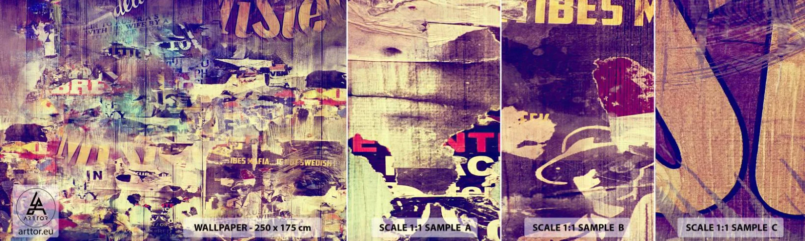 Échantillon De Papier Peint Standard Eco - Et c'est tout ce qu'il y a à faire - Graffiti, Mural, Graphique - 100x30 cm