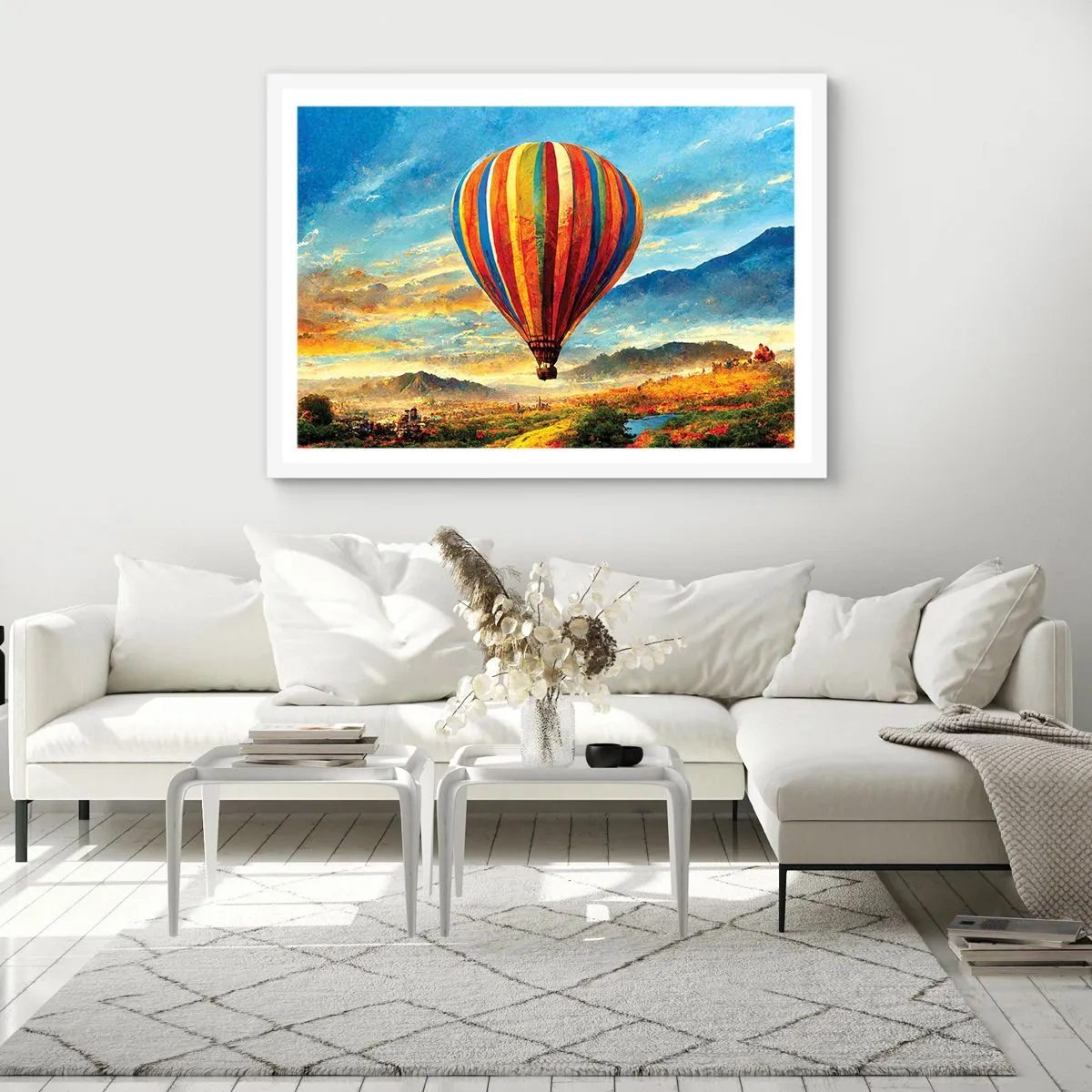 Affiche dans un cadre blanc - Poster - Dans le silence on voit mieux - 91x61 cm