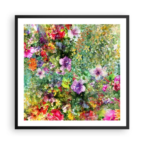 Affiche dans un cadre noir - Poster - En fleurs pour la perdition - 60x60 cm