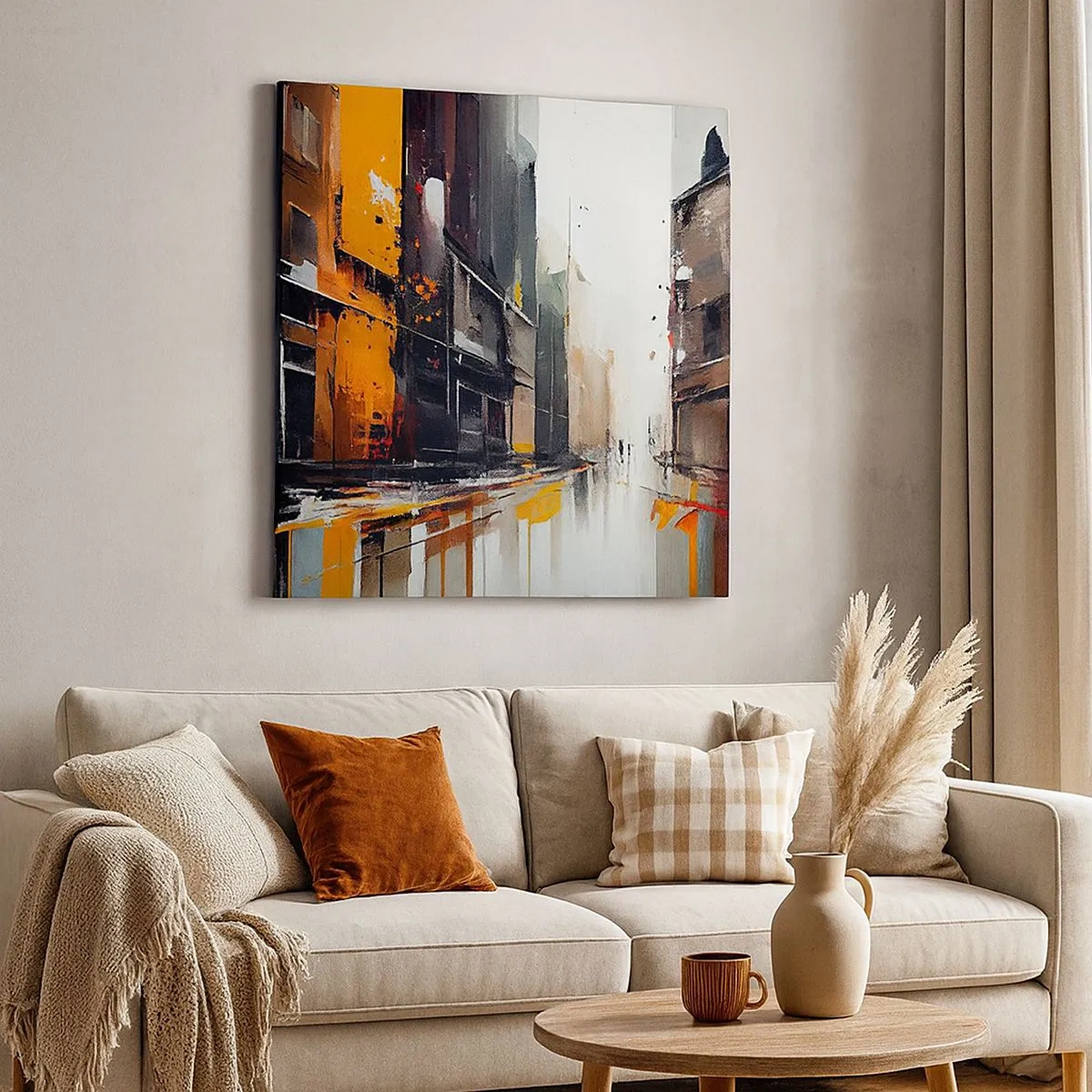 Impression sur toile - Image sur toile - Jour de pluie - 30x30 cm