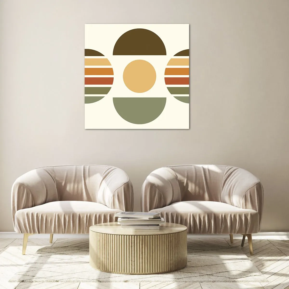 Impression sur verre - Image sur verre - Dans les coulaurs de la terre - 70x70 cm