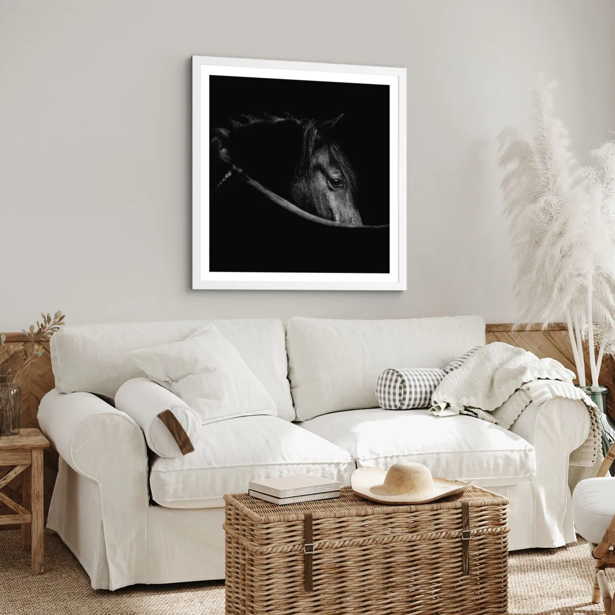Affiche dans un cadre blanc - Poster - Prince Noir - 40x40 cm