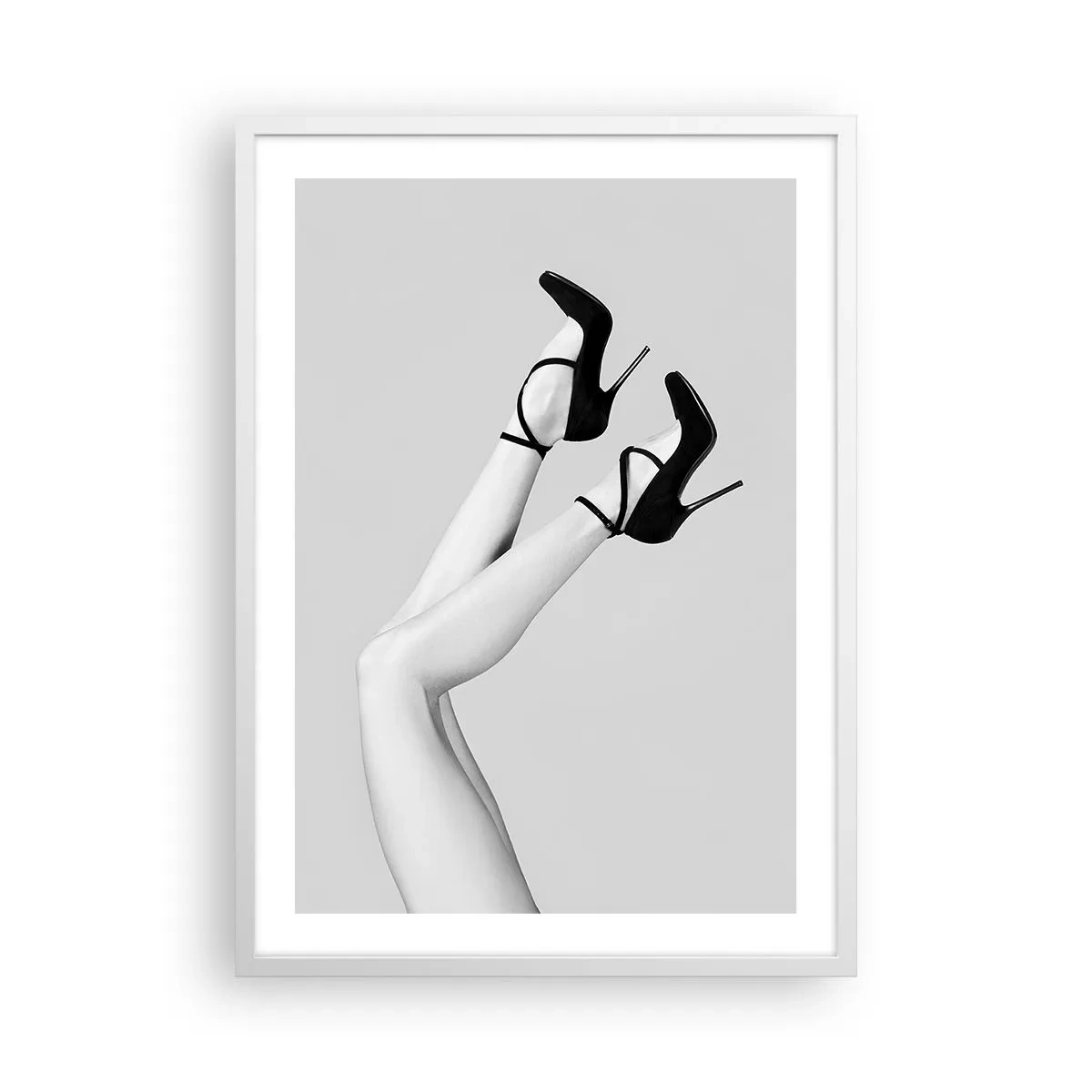 Affiche dans un cadre blanc - Poster - Les jambes en l’air - 50x70 cm