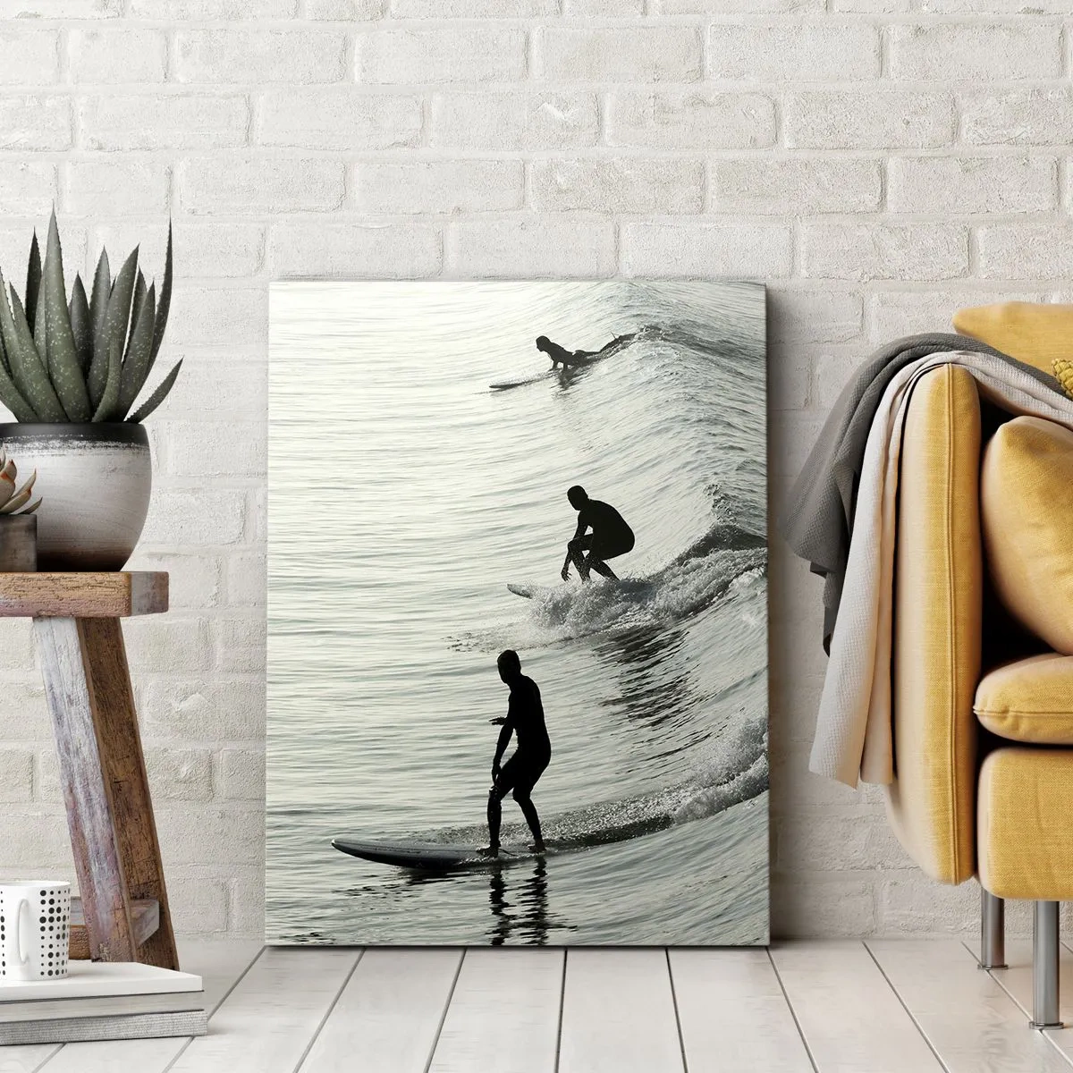 Impression sur toile - Image sur toile - A la rencontre de la vague - 45x80 cm