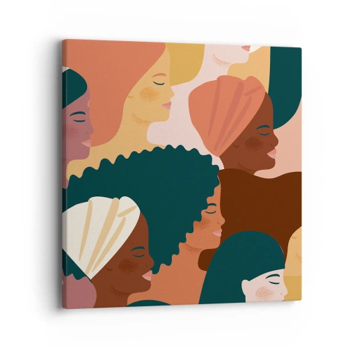 Impression sur toile - Image sur toile - Uniquement la féminité - 40x40 cm