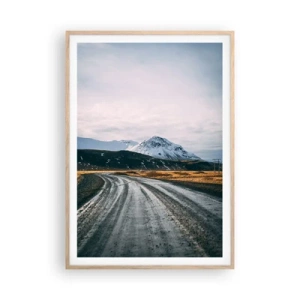Affiche dans un chêne clair - Poster - Dans un climat islandais - 70x100 cm