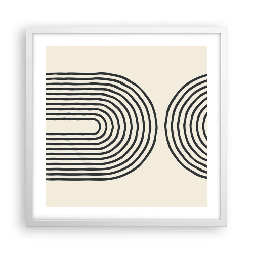 Affiche dans un cadre blanc - Poster - Dans un instant... - 50x50 cm