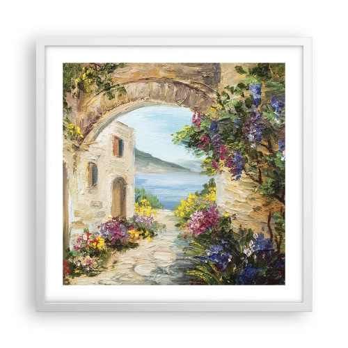 Affiche dans un cadre blanc - Poster - Le charme d'une province côtière - 50x50 cm