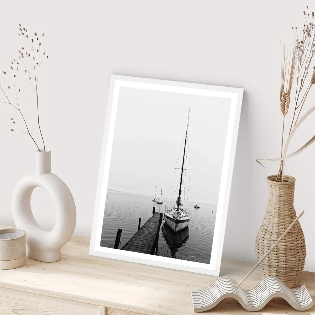 Affiche dans un cadre blanc - Poster - Prêt pour la route - 70x100 cm