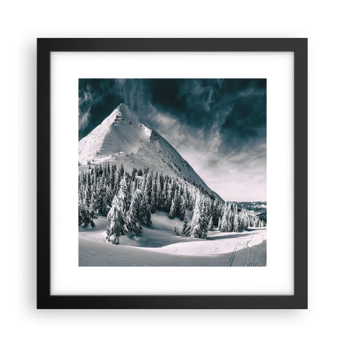 Affiche dans un cadre noir - Poster - Le pays de la neige et de la glace - 30x30 cm