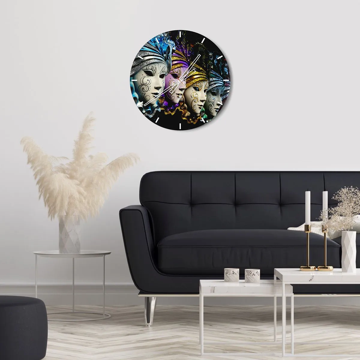 Horloge murale - Pendule murale - Mystère en or et argent - 40x40 cm