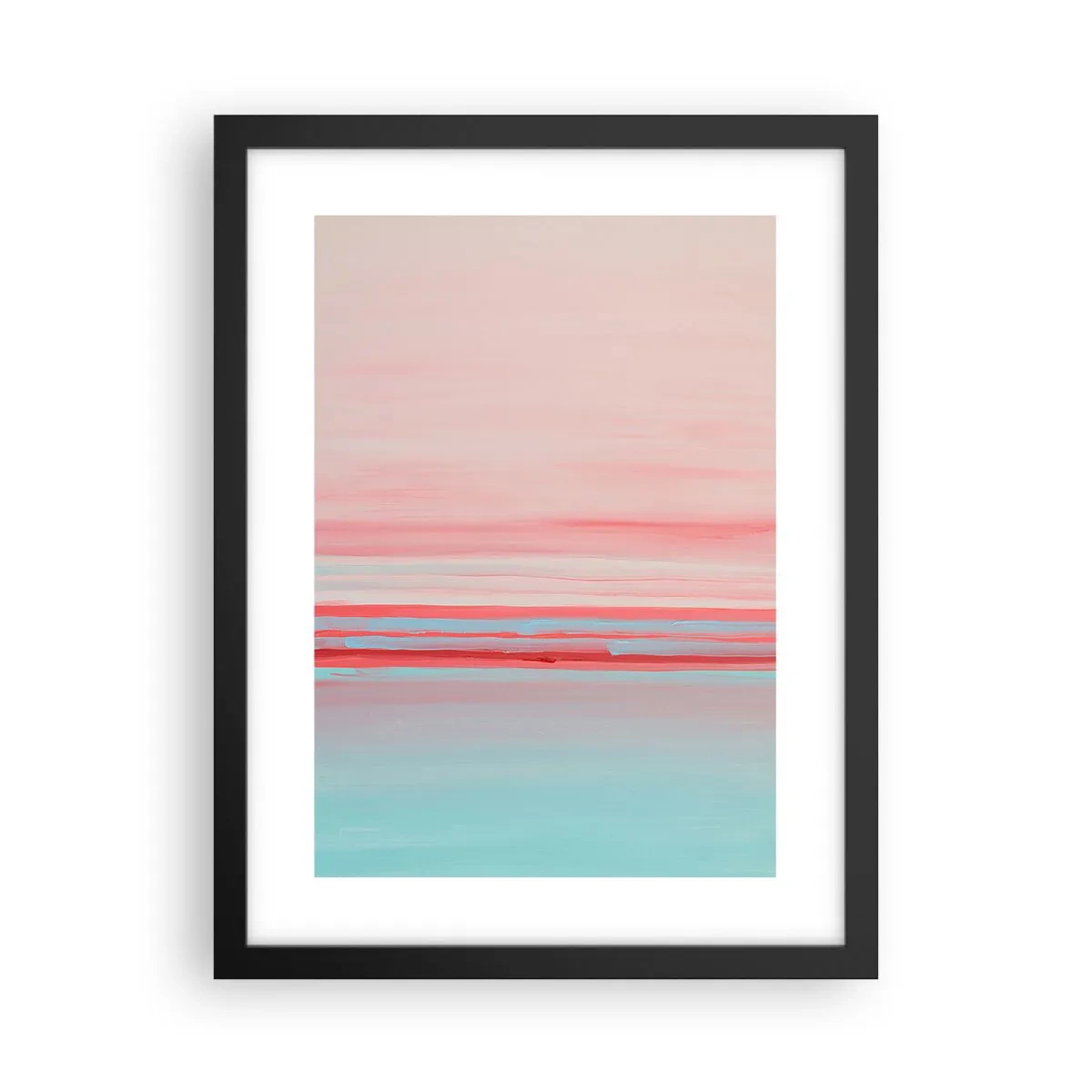 Affiche dans un cadre noir - Poster - Abstraction à l'aube - 30x40 cm