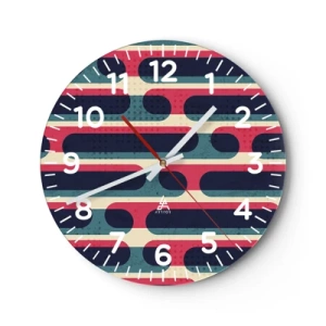 Horloge murale - Pendule murale - En profondeur et sur l'avant - 30x30 cm