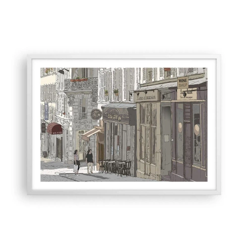 Affiche dans un cadre blanc - Poster - Joie de la ville - 70x50 cm