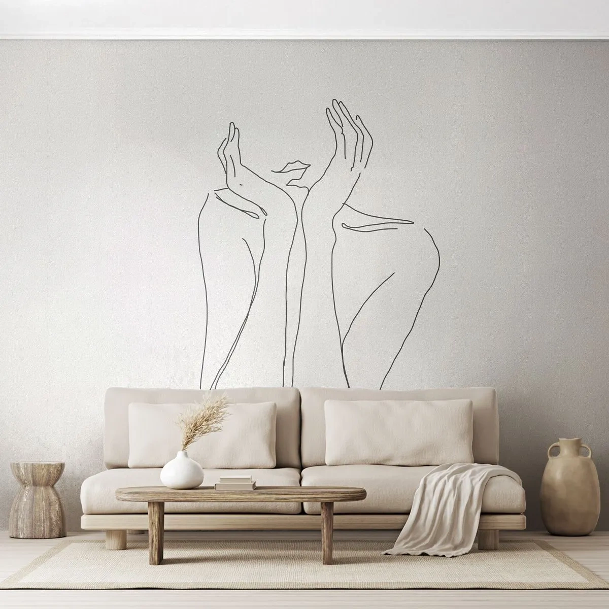 Papier Peint Photo Premium Sand - De quoi rêvent les femmes - Femme, Graphique, Morceau - 350x256 cm