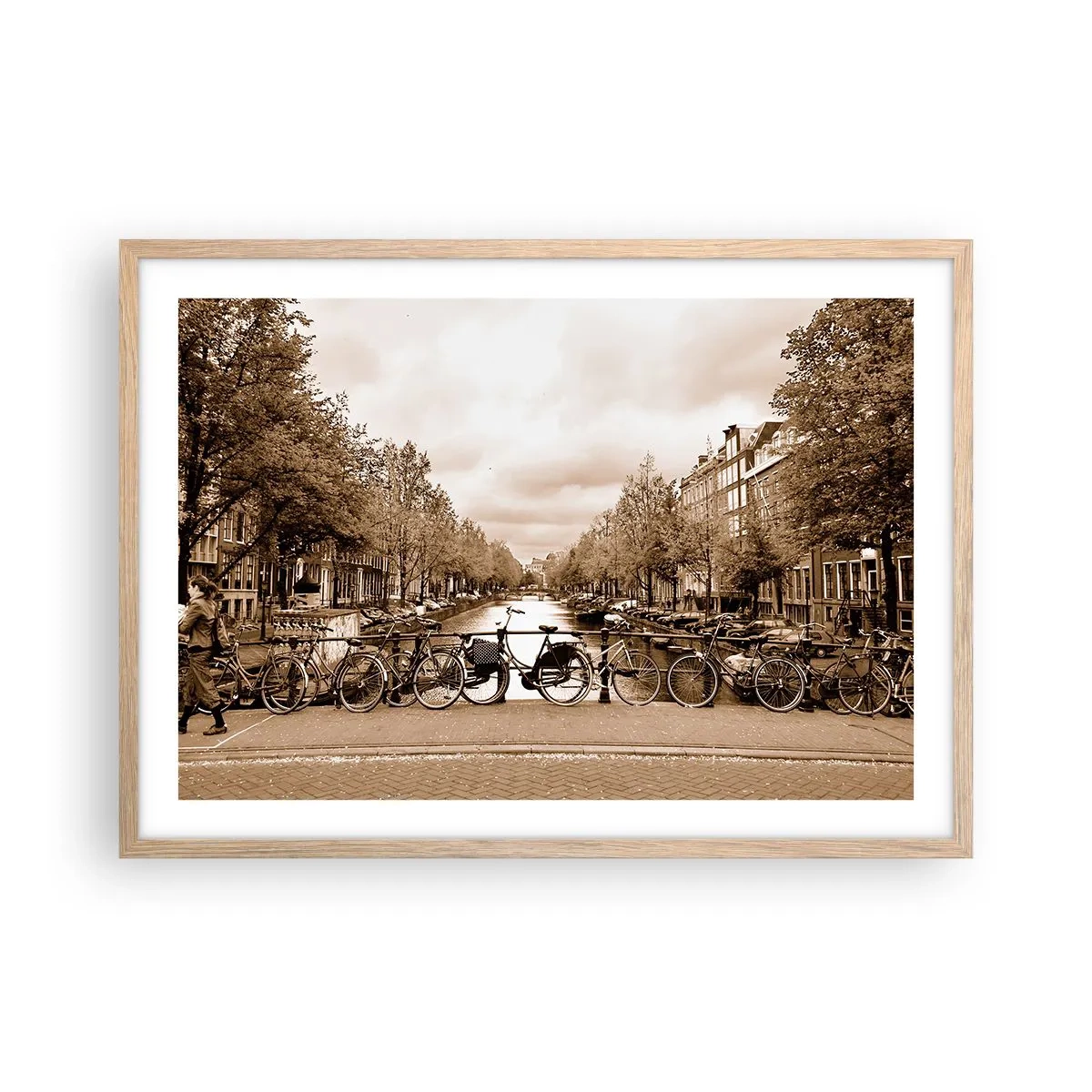 Affiche dans un chêne clair - Poster - Ambiance hollandaise - 70x50 cm