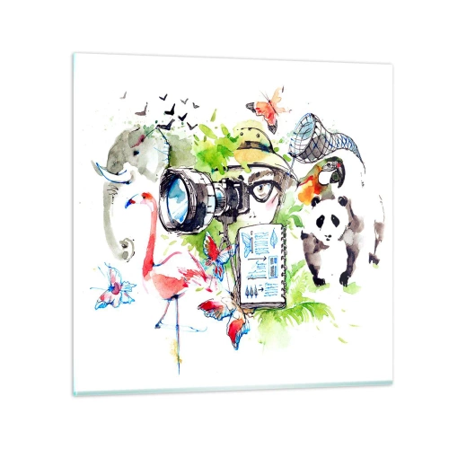 Impression sur verre - Image sur verre - Dans l'objectif d'un voyageu - 70x70 cm