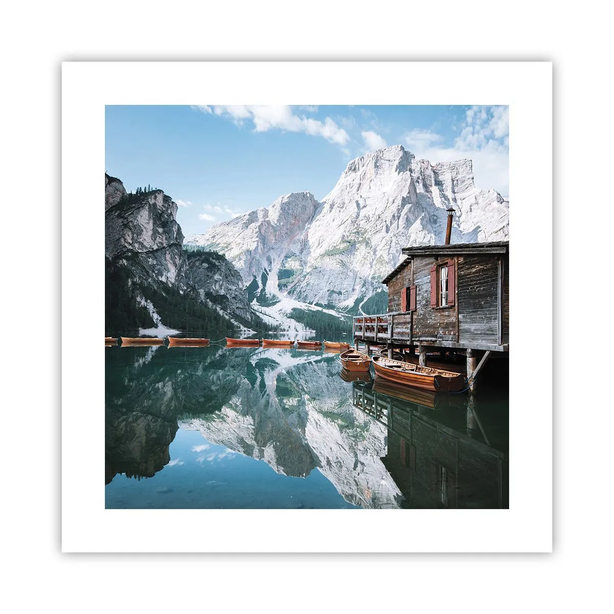 Affiche - Poster - Un matin cristallin en montagne - 40x40 cm