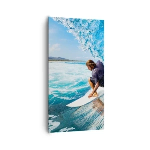 Impression sur toile - Image sur toile - Danse avec les vagues - 65x120 cm