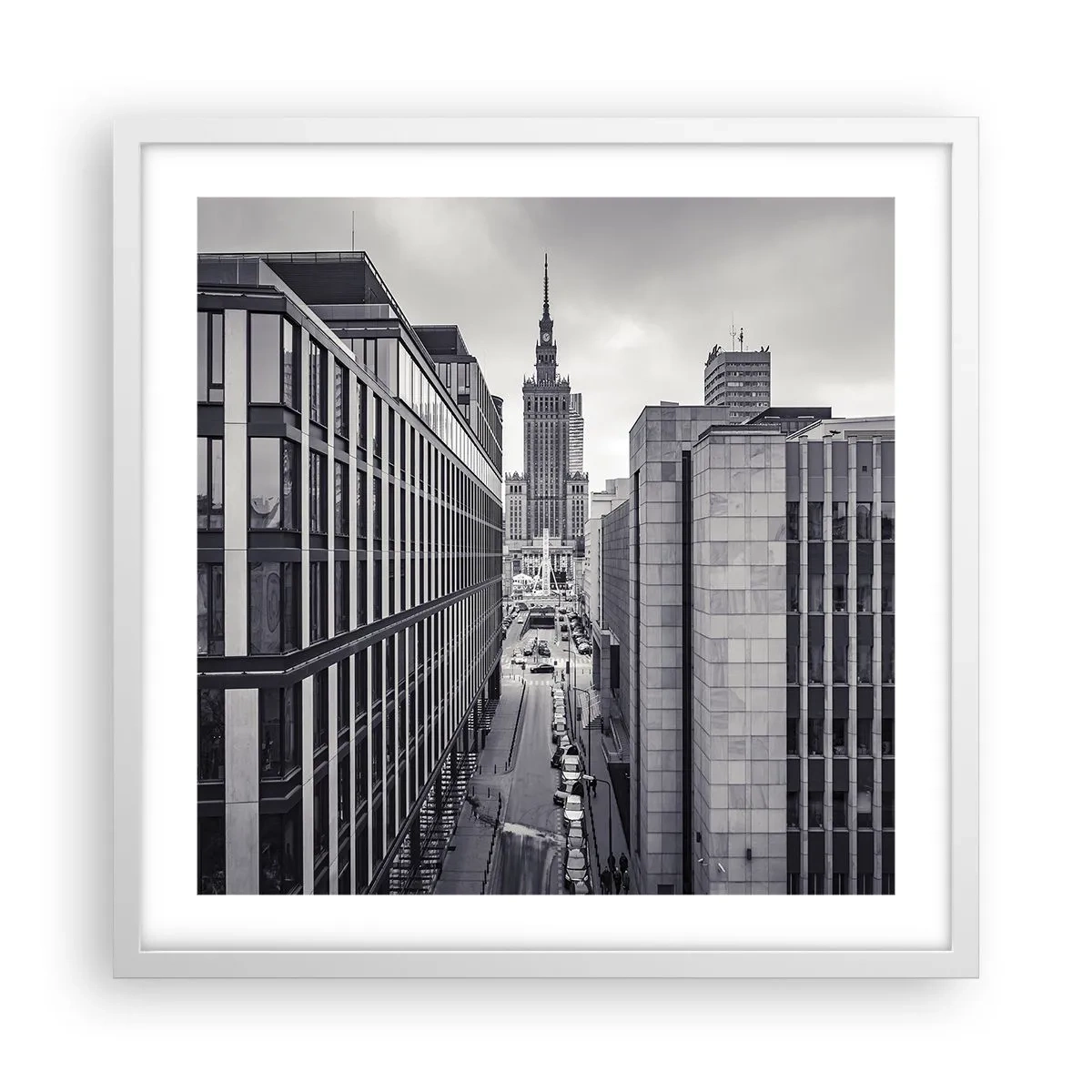 Affiche dans un cadre blanc - Poster - Vallée de Varsovie - 50x50 cm