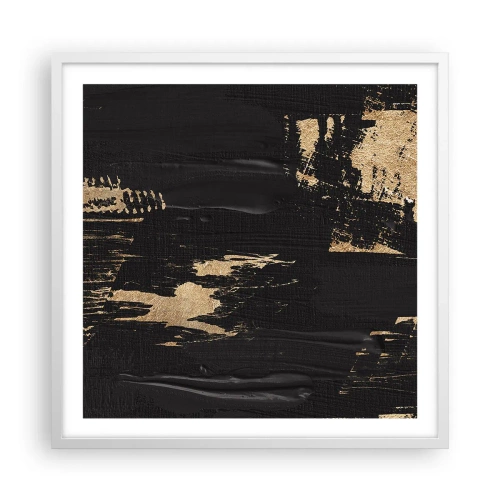 Affiche dans un cadre blanc - Poster - Empreinte du toucher - 60x60 cm