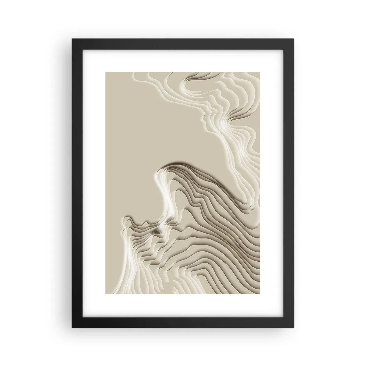 Affiche dans un cadre noir - Poster - Topographie artistique - 30x40 cm