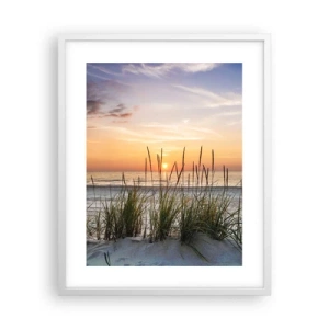 Affiche dans un cadre blanc - Poster - Regarde, pense, ressent - 40x50 cm