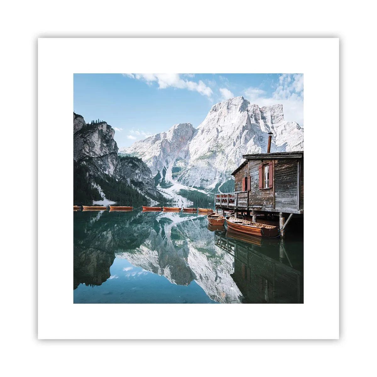Affiche - Poster - Un matin cristallin en montagne - 30x30 cm