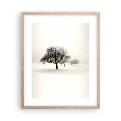 Affiche dans un chêne clair - Poster - Un rêve hivernal - 40x50 cm