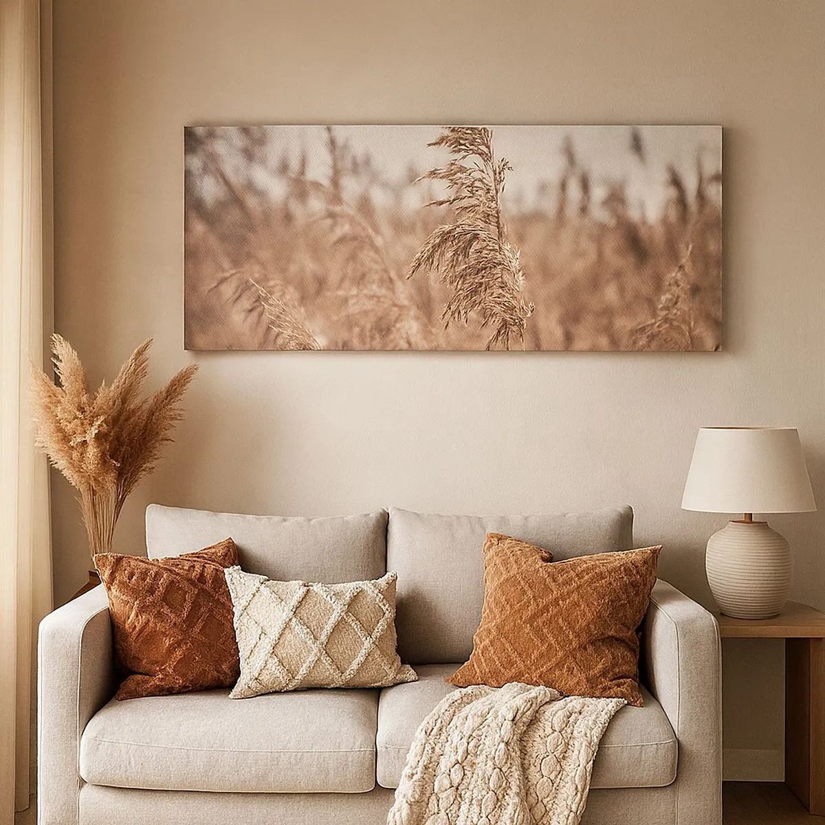 Impression sur toile - Image sur toile - C'est déjà l'automne dans les champs - 100x40 cm