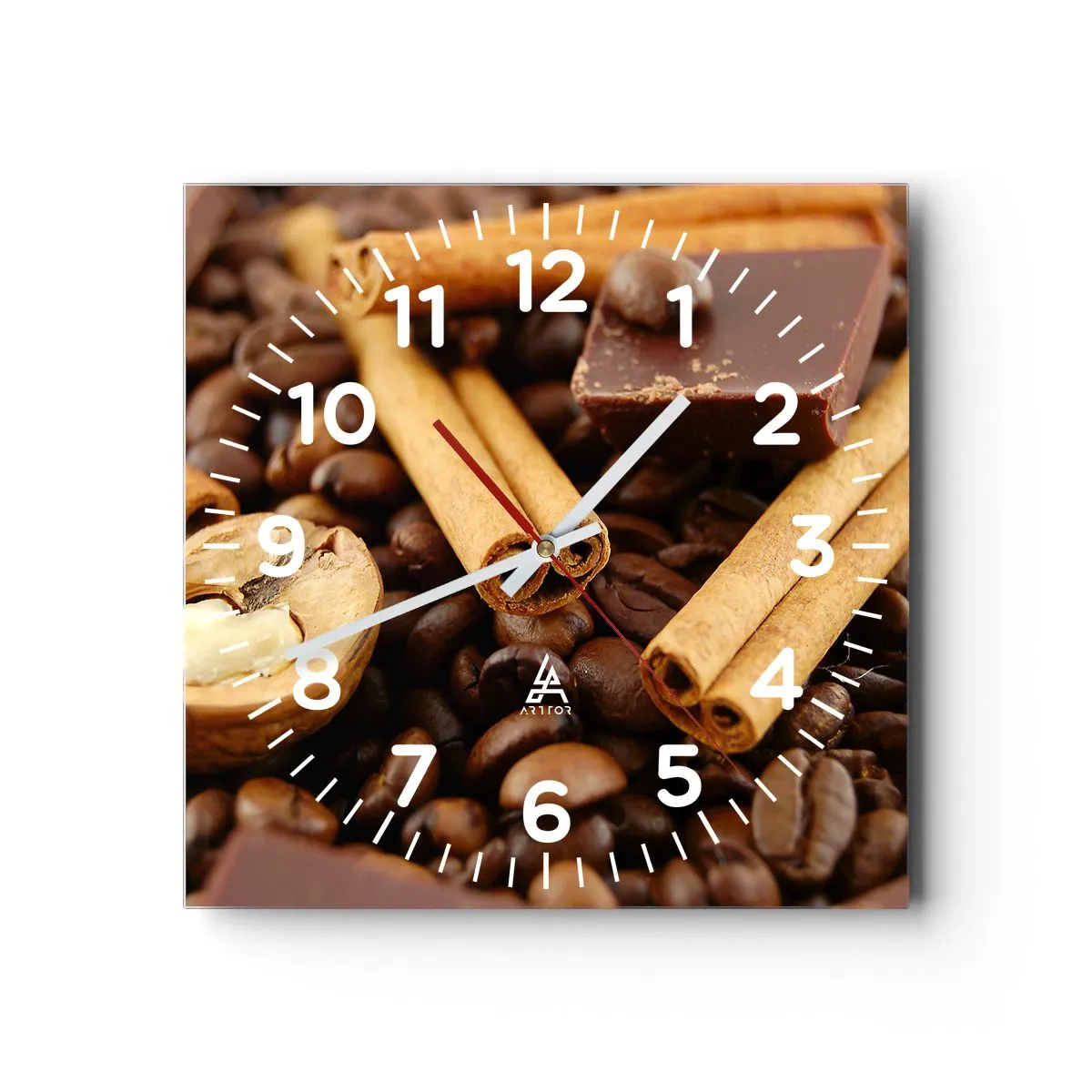 Horloge murale - Pendule murale - Concert d'aromates - 40x40 cm