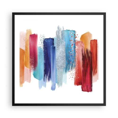 Affiche dans un cadre noir - Poster - En haut et en bas - 60x60 cm