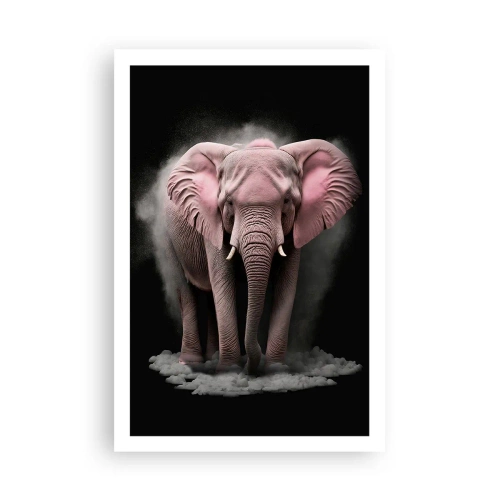Affiche - Poster - Ne pensez pas à un éléphant rose ! - 61x91 cm