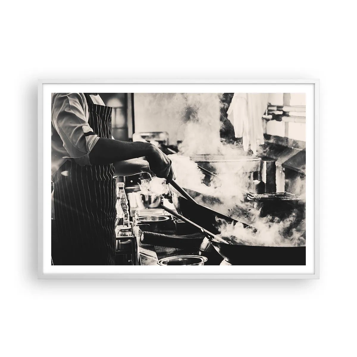 Affiche dans un cadre blanc - Poster - Alchimie des saveurs - 100x70 cm