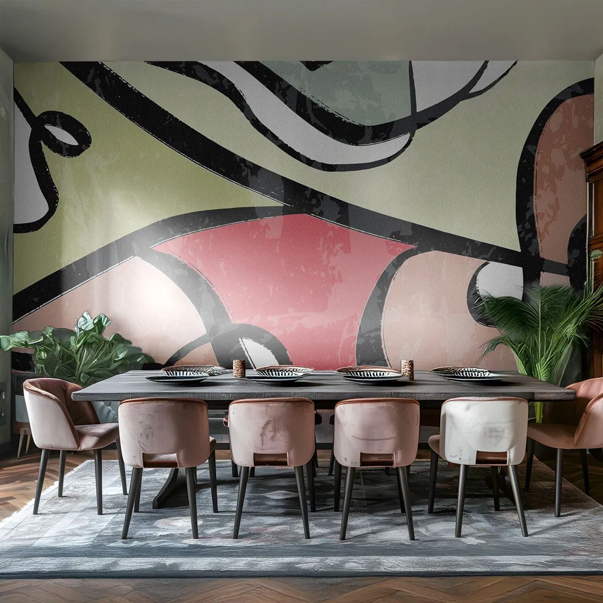 Papier Peint Photo Premium Sand - Pirouettes parmi les couleurs - Abstraction, Morceau, Moderne - 150x105 cm