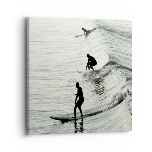 Impression sur toile - Image sur toile - A la rencontre de la vague - 30x30 cm