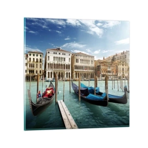 Impression sur verre - Image sur verre - Palace bleu ciel - 70x70 cm