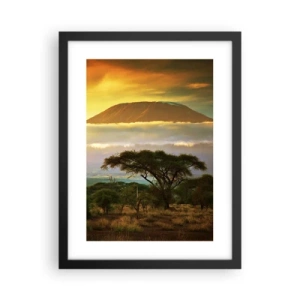 Affiche dans un cadre noir - Poster - Un rêve de voyageur - 30x40 cm