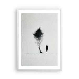 Affiche dans un cadre blanc - Poster - Nous errons tous - 50x70 cm