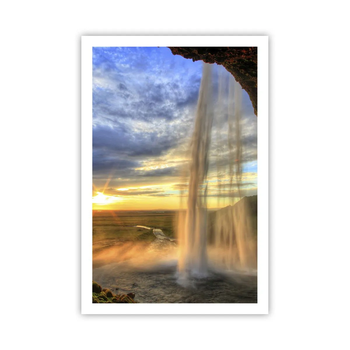 Affiche - Poster - Le monde derrière un voile de gouttes - 61x91 cm