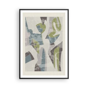 Affiche dans un cadre noir - Poster - Composition derrière la vitre - 70x100 cm